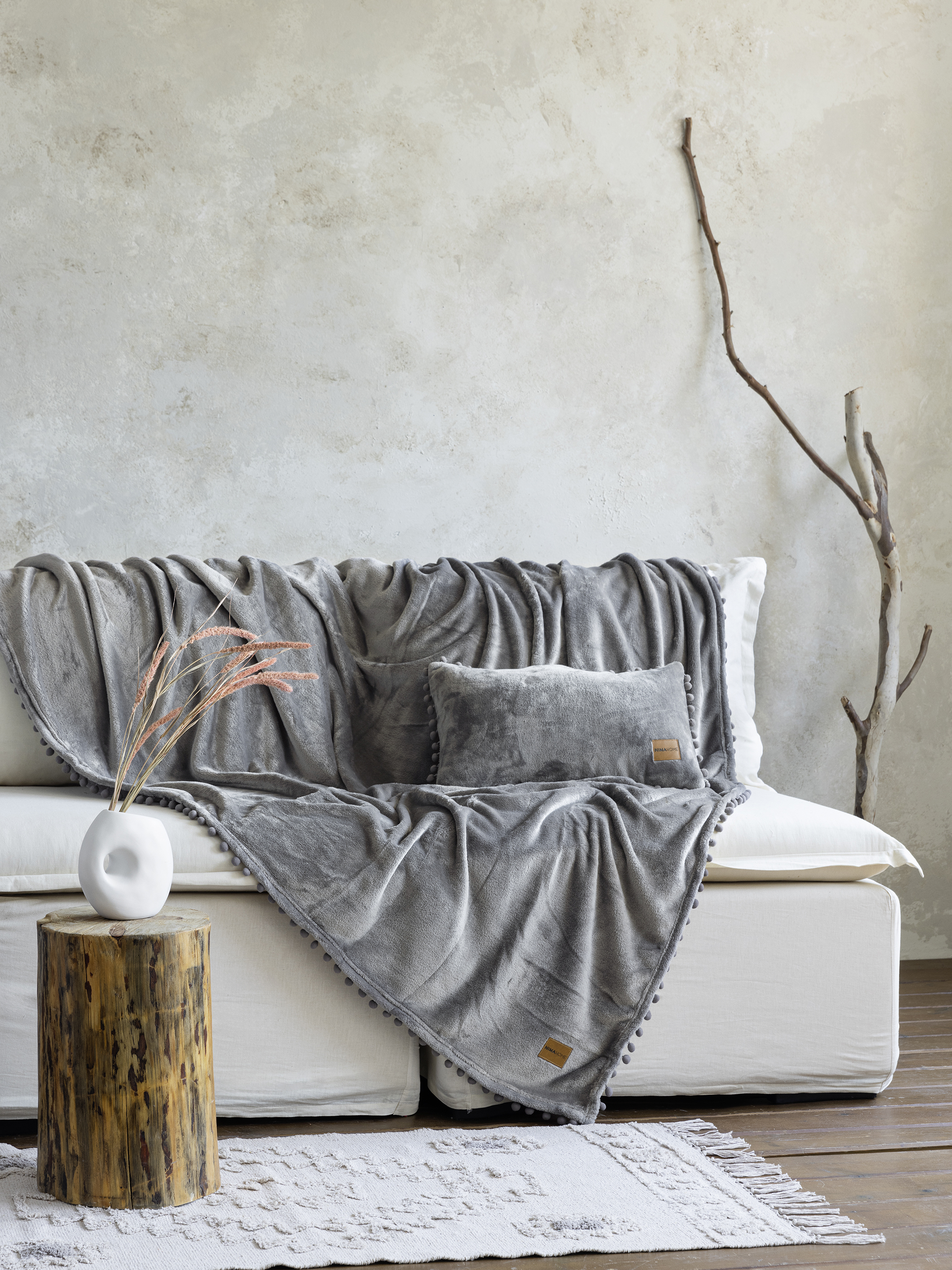 Ριχτάρι Τριθέσιος 180x300 Nima Home Macia Gray